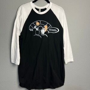American Apparel Star Wars Parody Orange Kettlebell Club Raglan T-Shirt Size M‎